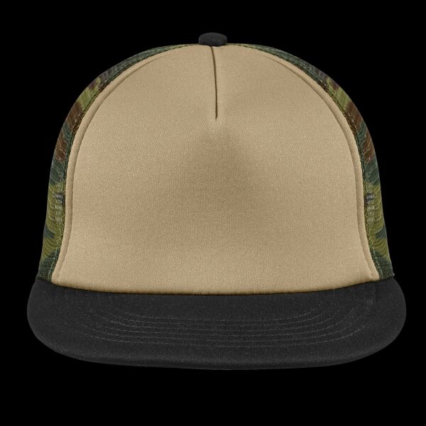 Flat Bill Snapback Trucker Cap Thumbnail